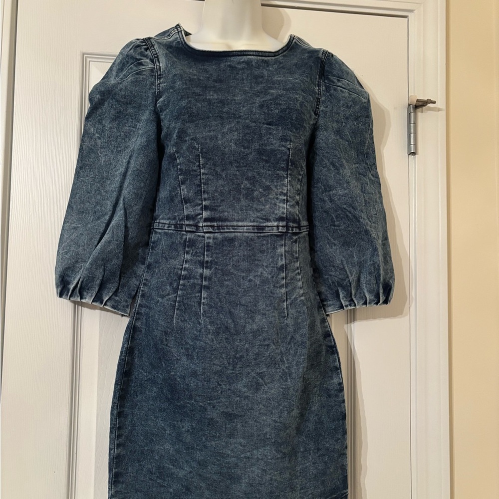 Parisian Works Denim Blue Mini Dress